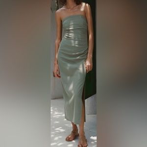 NWT  Zara draped midi dress. Size S.